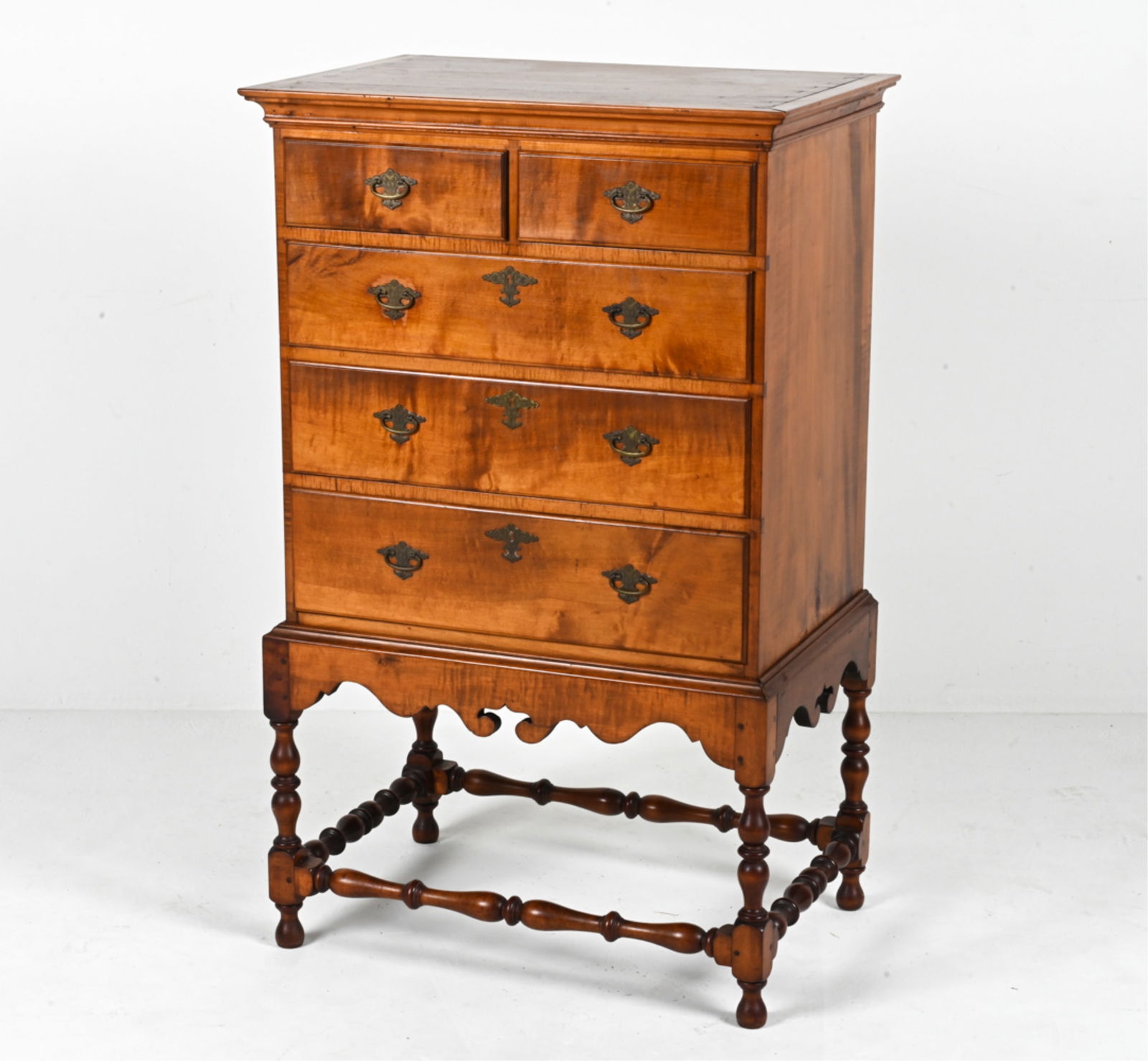 ANTIQUE PETITE TWO-OVER THREE CHEST ON FRAME (1 of 20)