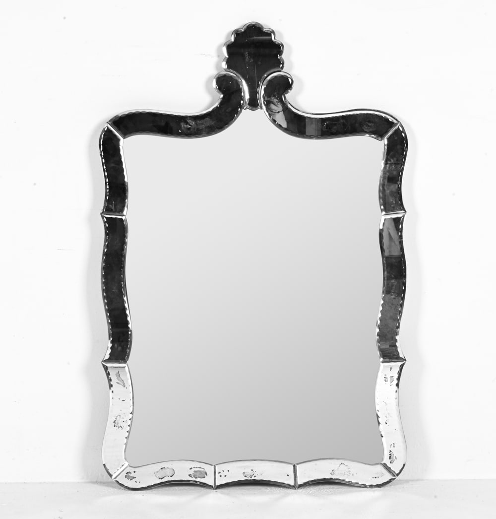 MID-CENTURY HOLLYWOOD REGENCY STYLE PANELED MIRROR (1 of 11)