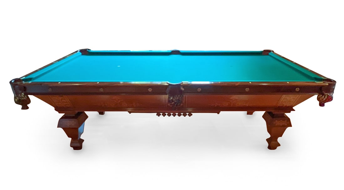 RARE ANTIQUE BRUNSWICK-BALKE ROSEWOOD POOL TABLE (1 of 20)