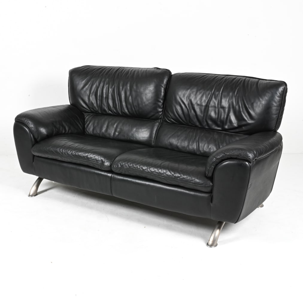 NATUZZI ITALIAN MODERN LEATHER SOFA (1 of 17)