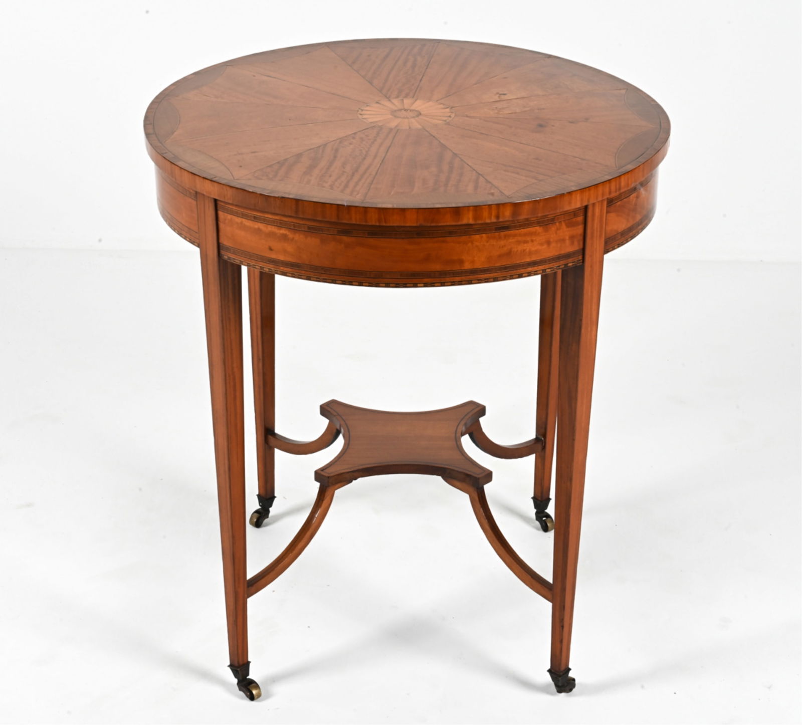 19TH C. INLAID SATINWOOD CENTER TABLE (1 of 14)