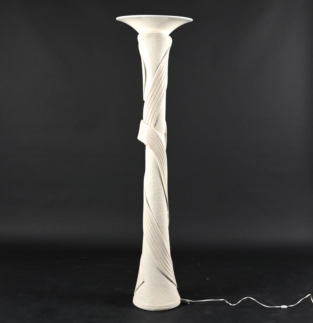 POSTMODERN PLASTER RIBBON TORCHIERE FLOOR LAMP (1 of 18)
