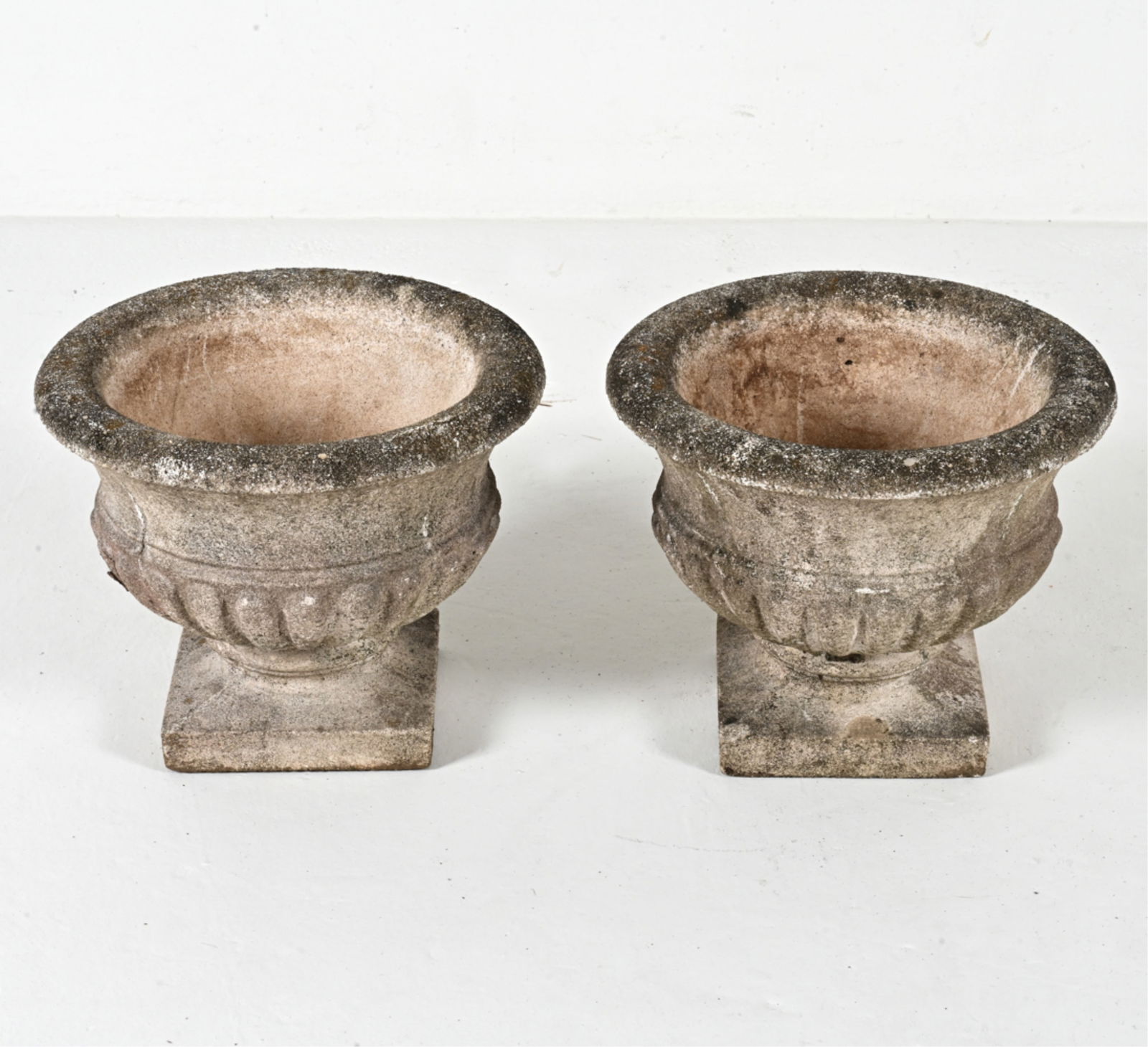 PAIR OF CAST STONE CAMPAGNA URN PLANTERS (1 of 14)