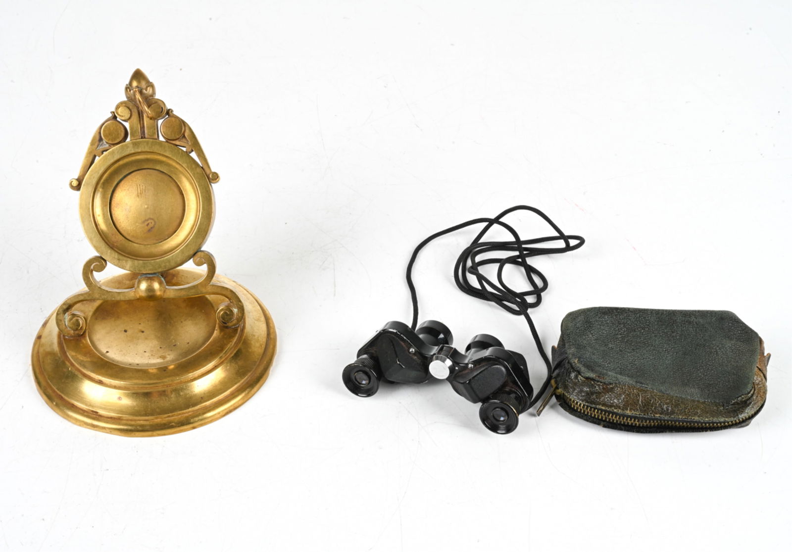 VICTORIAN POCKET WATCH STAND & WWII SPY BINOCULAR (1 of 11)