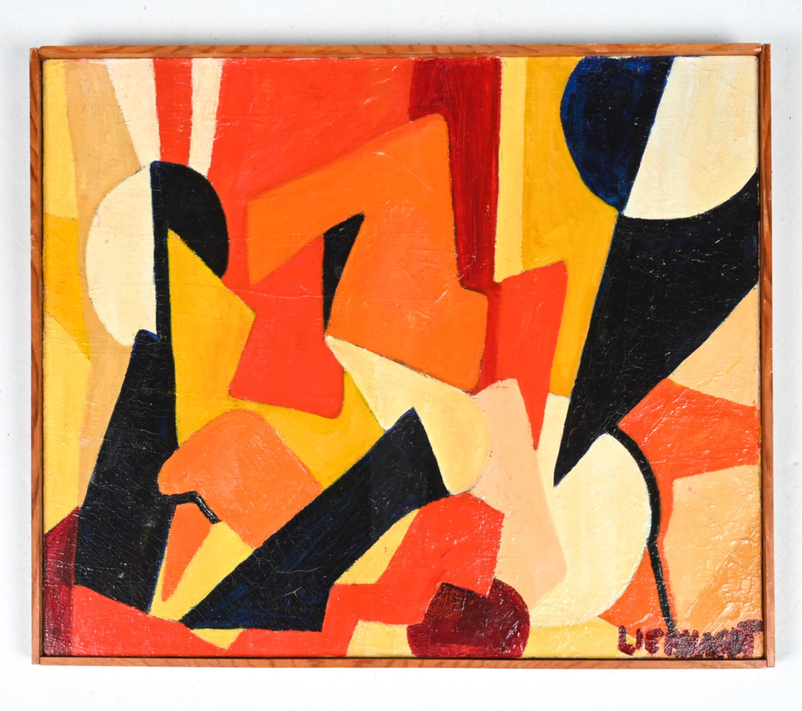MID-CENTURY ABSTRACT O/C SIGNED LIEBHARDT (1 of 7)