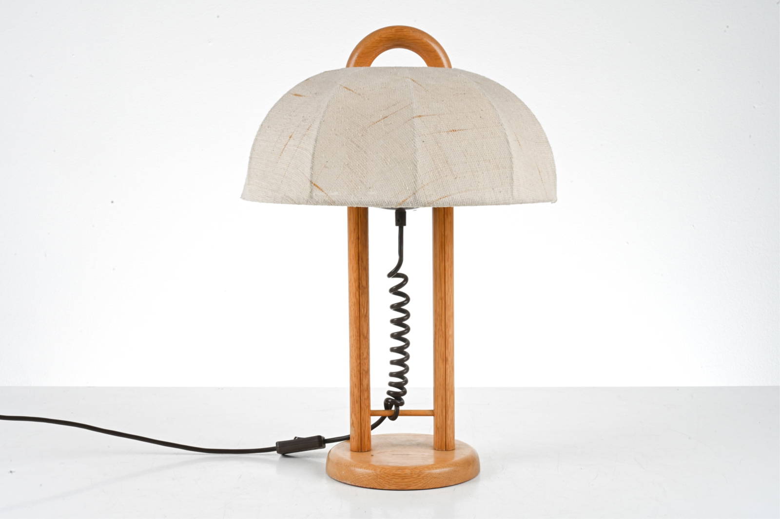 Dutch Modern Sculpted Wood Table Lamp, C. 1970's Auction