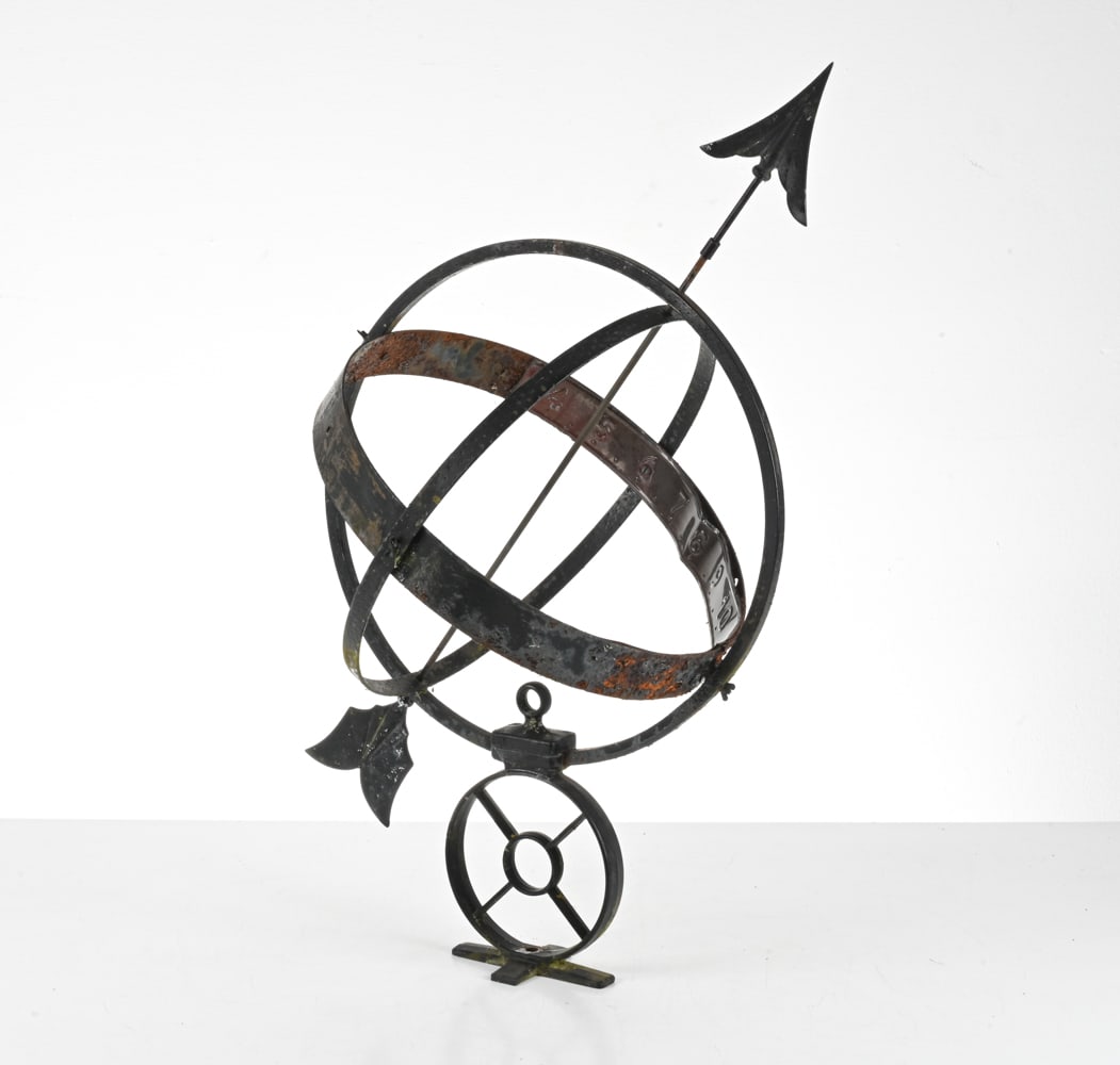 VINTAGE SWEDISH METAL ARMILLARY SPHERE (1 of 14)