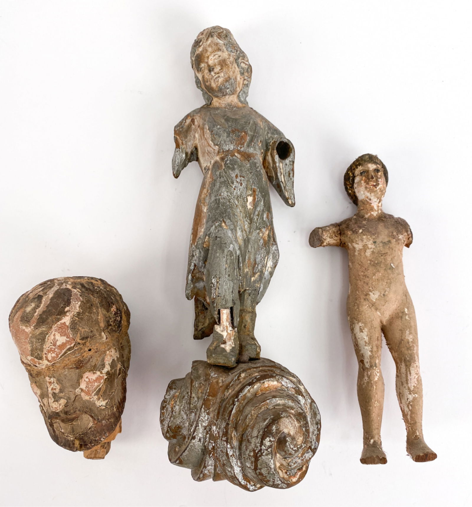 (3) SPANISH COLONIAL SANTOS FIGURES (1 of 12)