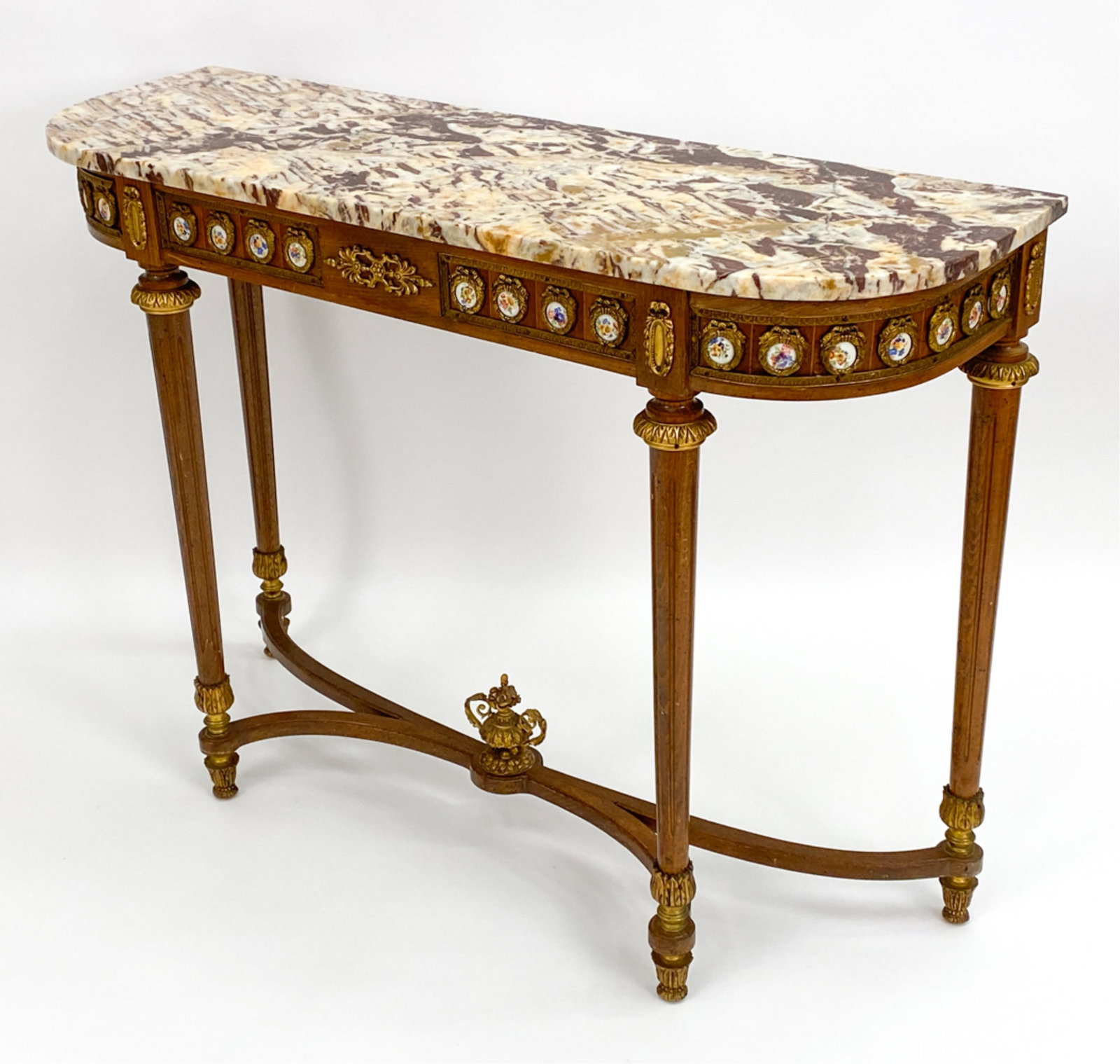 VINTAGE FRENCH MARBLE TOP CONSOLE TABLE (1 of 17)