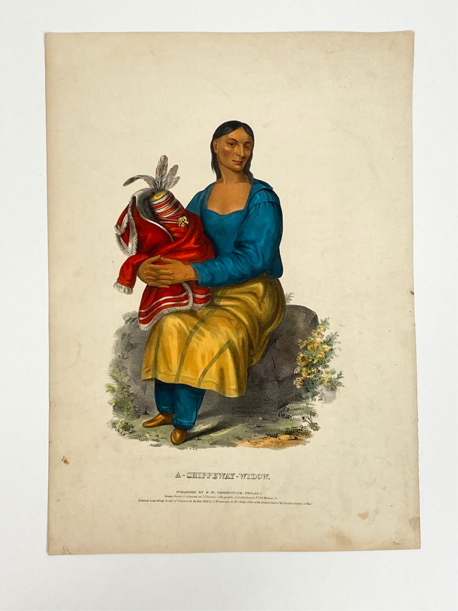 MCKENNEY & HALL ORIGINAL LITHOGRAPH "A CHIPPEWAY- (1 of 4)