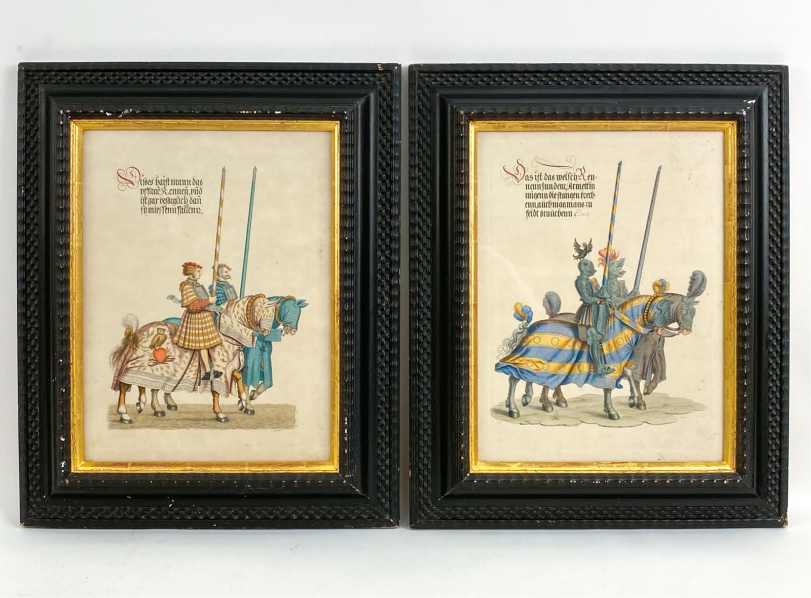 PAIR OF 19TH C. JOUSTING ENGRAVINGS (1 of 12)