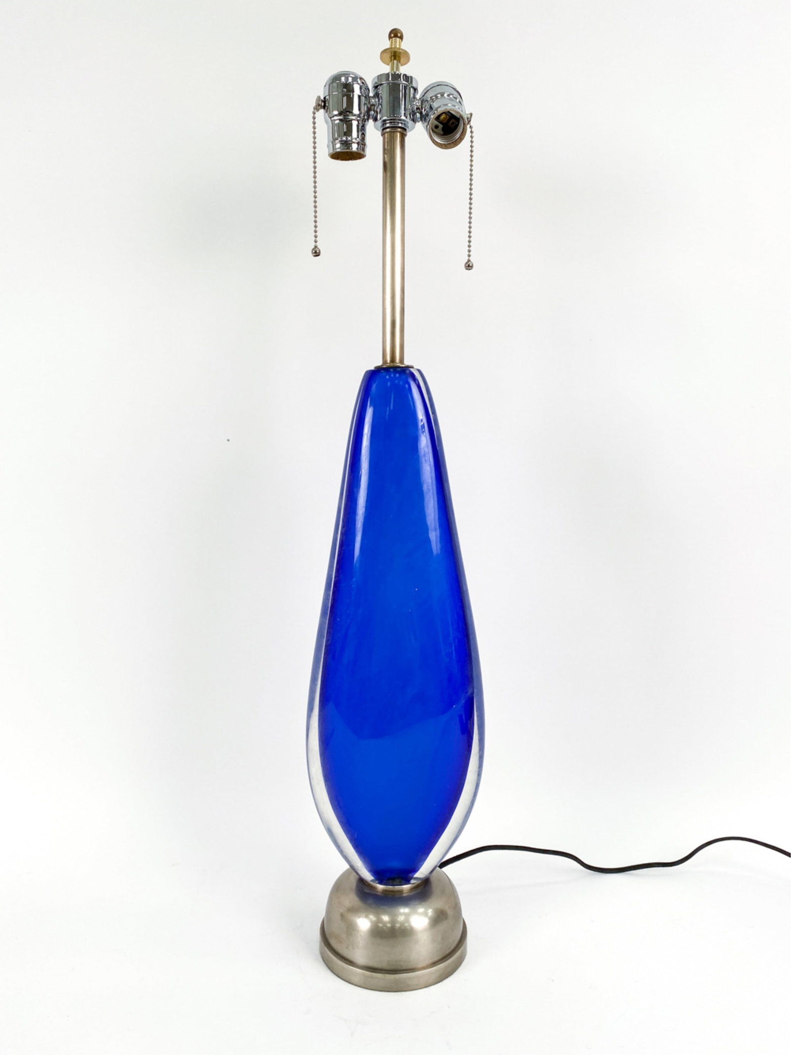 VINTAGE MID-CENTURY ART GLASS TABLE LAMP (1 of 7)