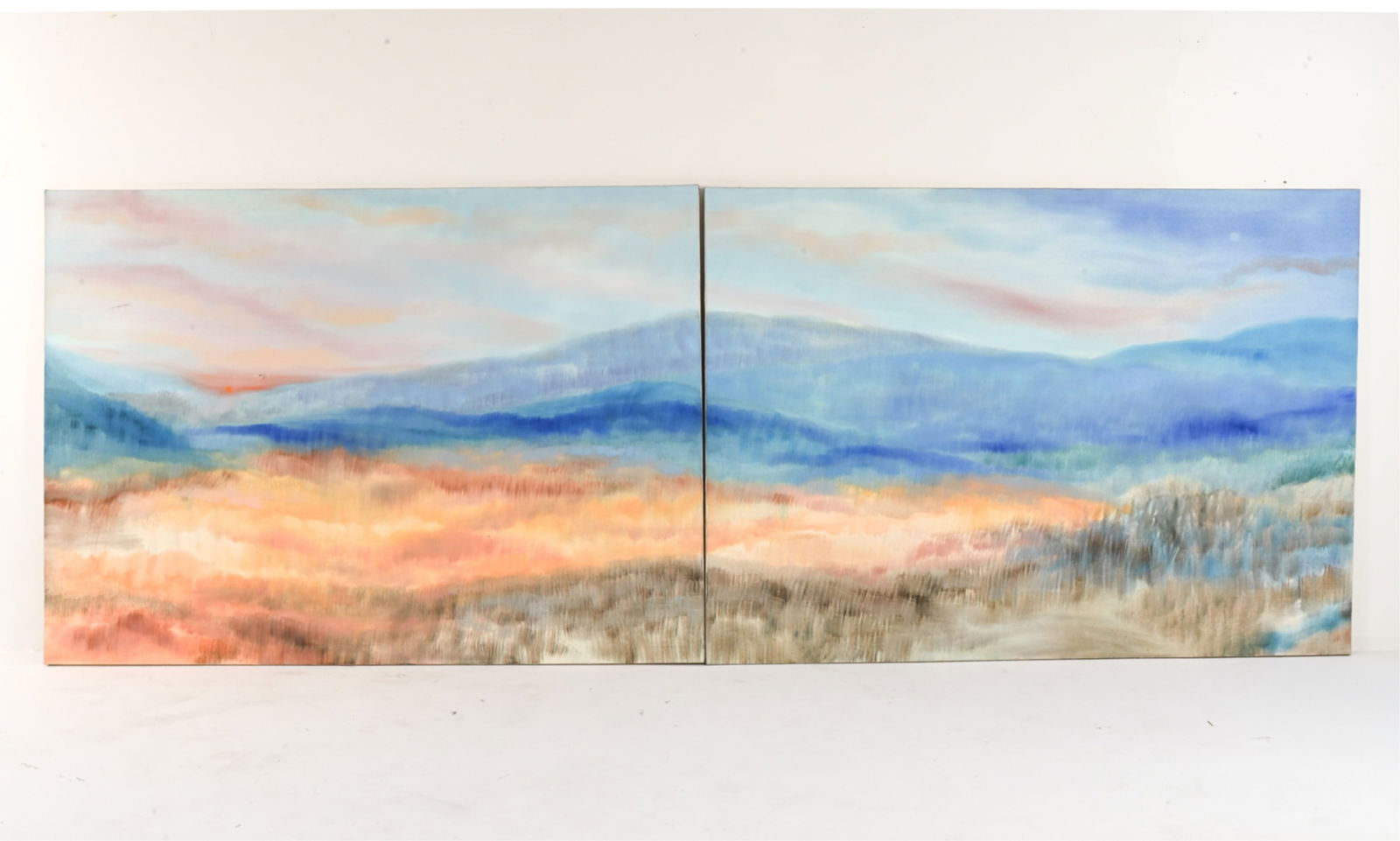 JOAN ANACREON 1978 OVERSIZED O/C LANDSCAPE DIPTYCH (1 of 15)