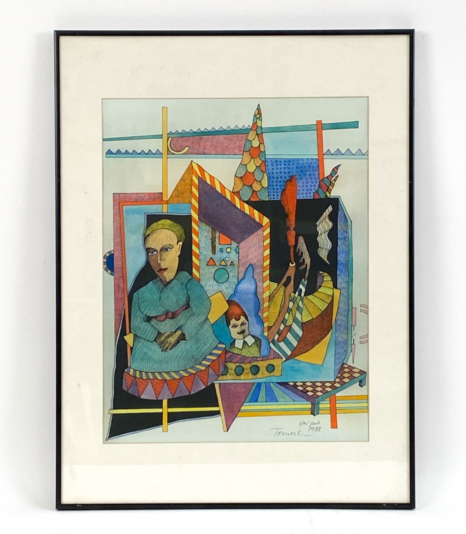 GUNTER TEMECH, AMERICAN (B. 1947) WATERCOLOR & INK (1 of 8)