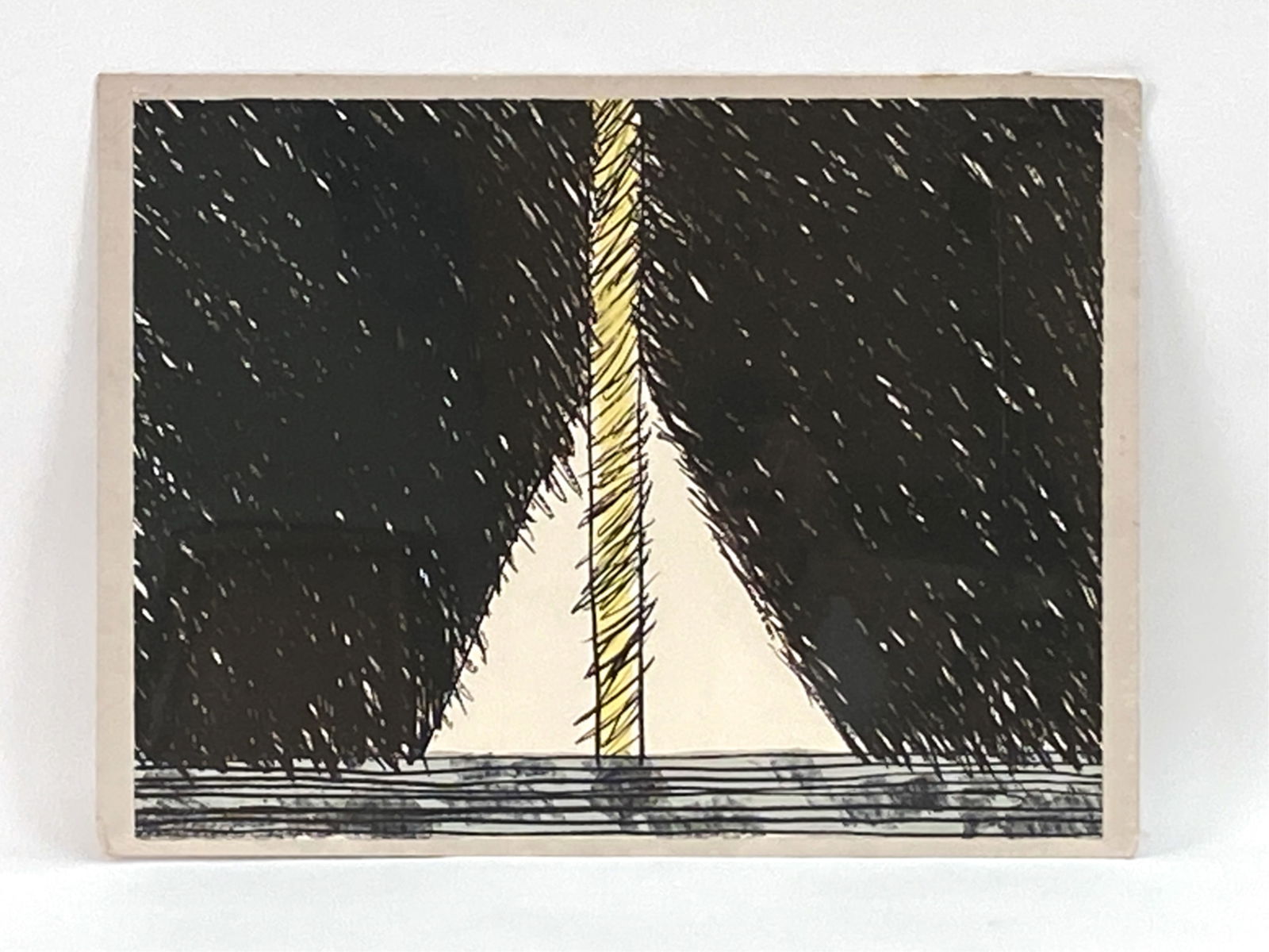 YOSHISHIGE FURUKAWA LITHOGRAPH 1985: Pencil signed lower right. Numbered lower left. With descriptive label verso. Dimensions: (Backing) H 21" x W 28" Condition: Appears clean under the plastic.