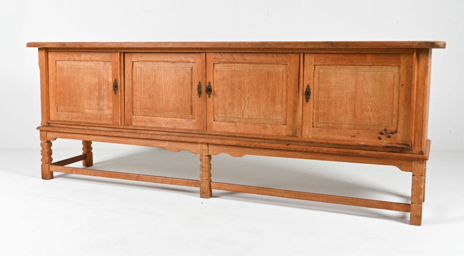 MANNER OF HENNING KJAERNULF OAK SIDEBOARD (1 of 11)