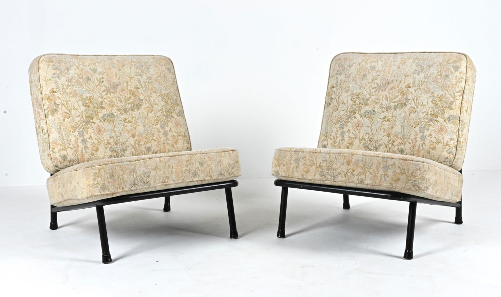 PAIR OF ALF SVENSSON FOR DUX METAL LOUNGE CHAIRS (1 of 19)