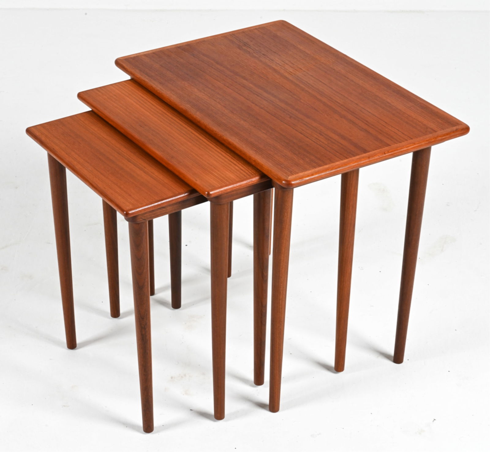 (3) DANISH MODERN TEAK NESTING TABLES, 1960'S (1 of 16)