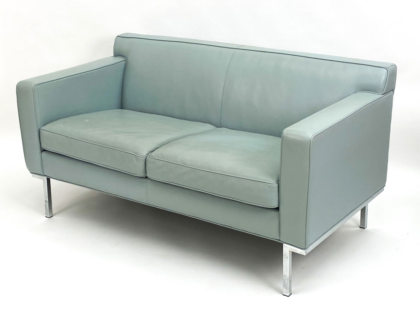 TED BOERNER LEATHER DWR THEATRE SOFA (1 of 13)