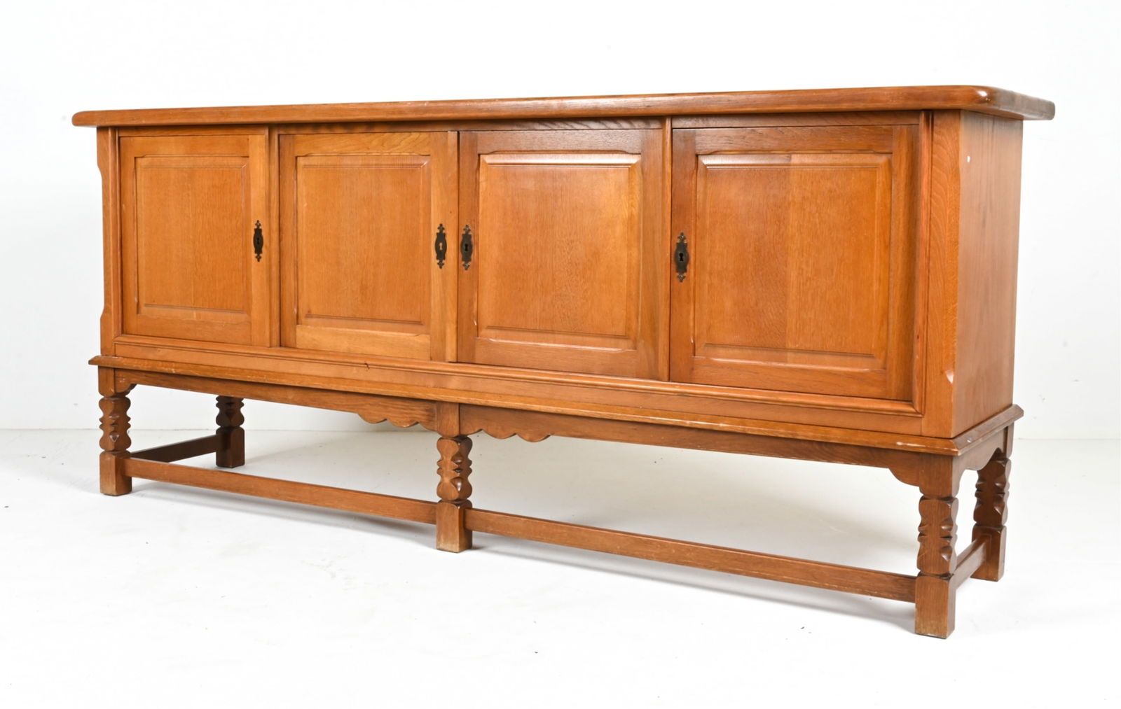 MANNER OF HENNING KJAERNULF OAK SIDEBOARD (1 of 19)