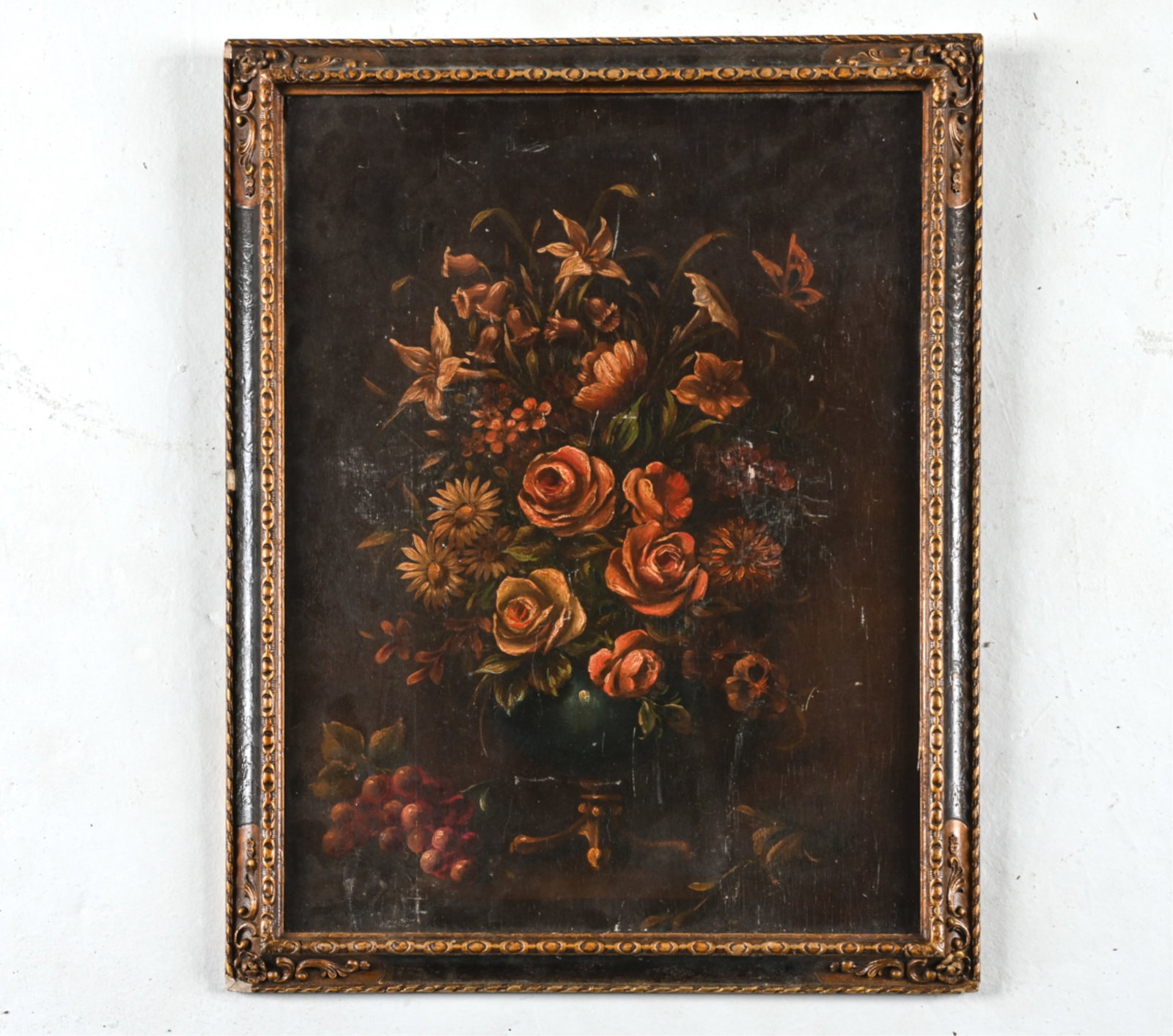 19TH C. ORIGINAL O/P STILL LIFE WITH FLOWERS (1 of 8)