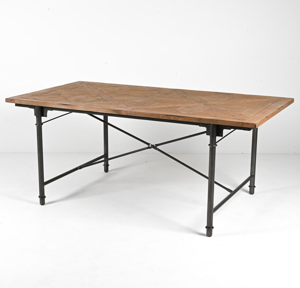 INDUSTRIAL FARMHOUSE MODERN DINING TABLE (1 of 15)