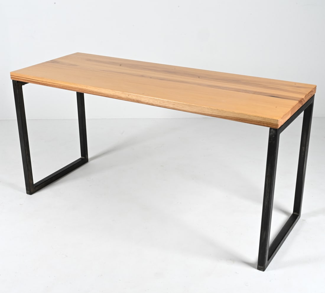 INDUSTRIAL STEEL & BUTCHER BLOCK CONSOLE TABLE (1 of 17)