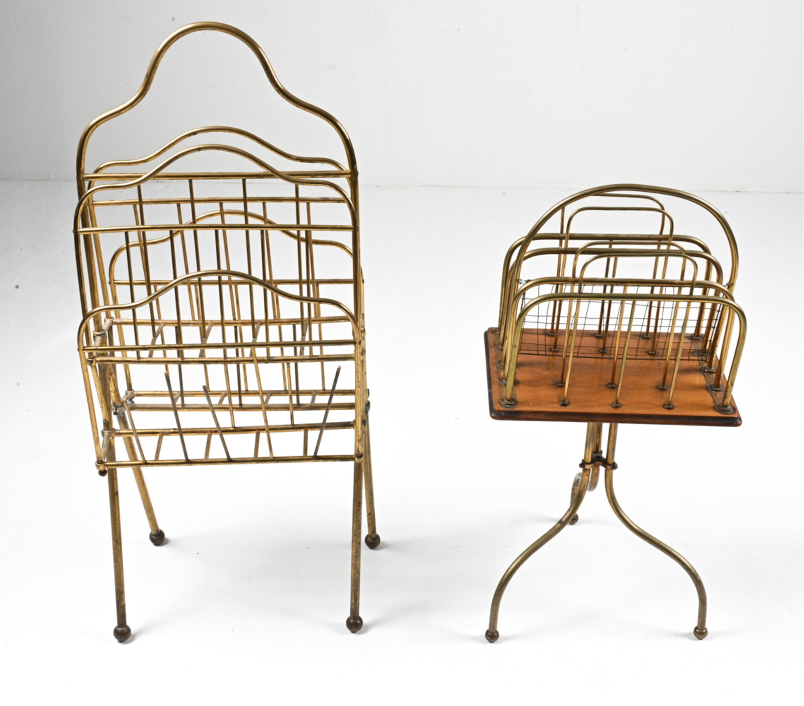(2) BRASS MAGAZINE RACKS (1 of 10)