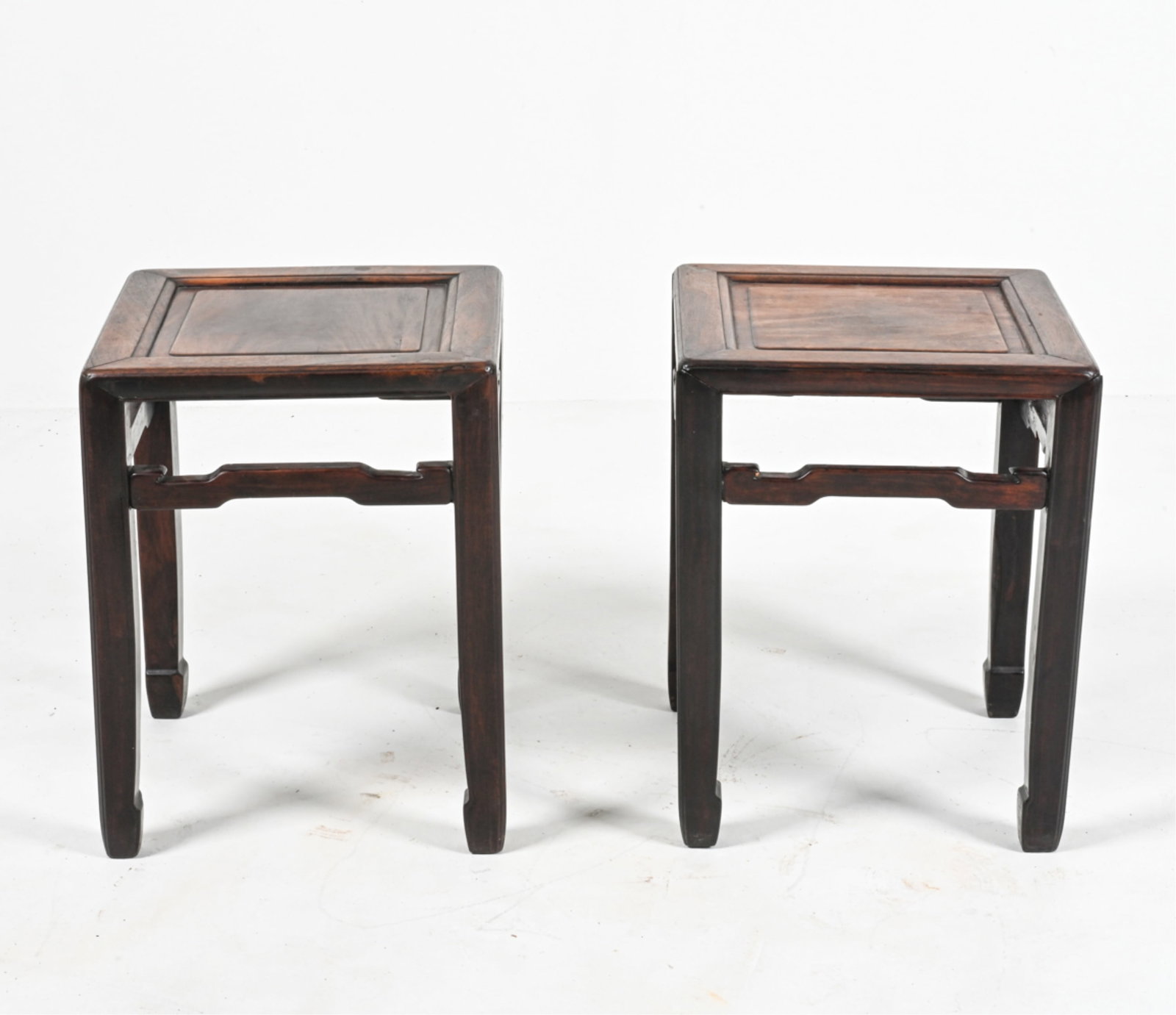 PAIR OF CHINESE HARDWOOD END TABLES (1 of 10)