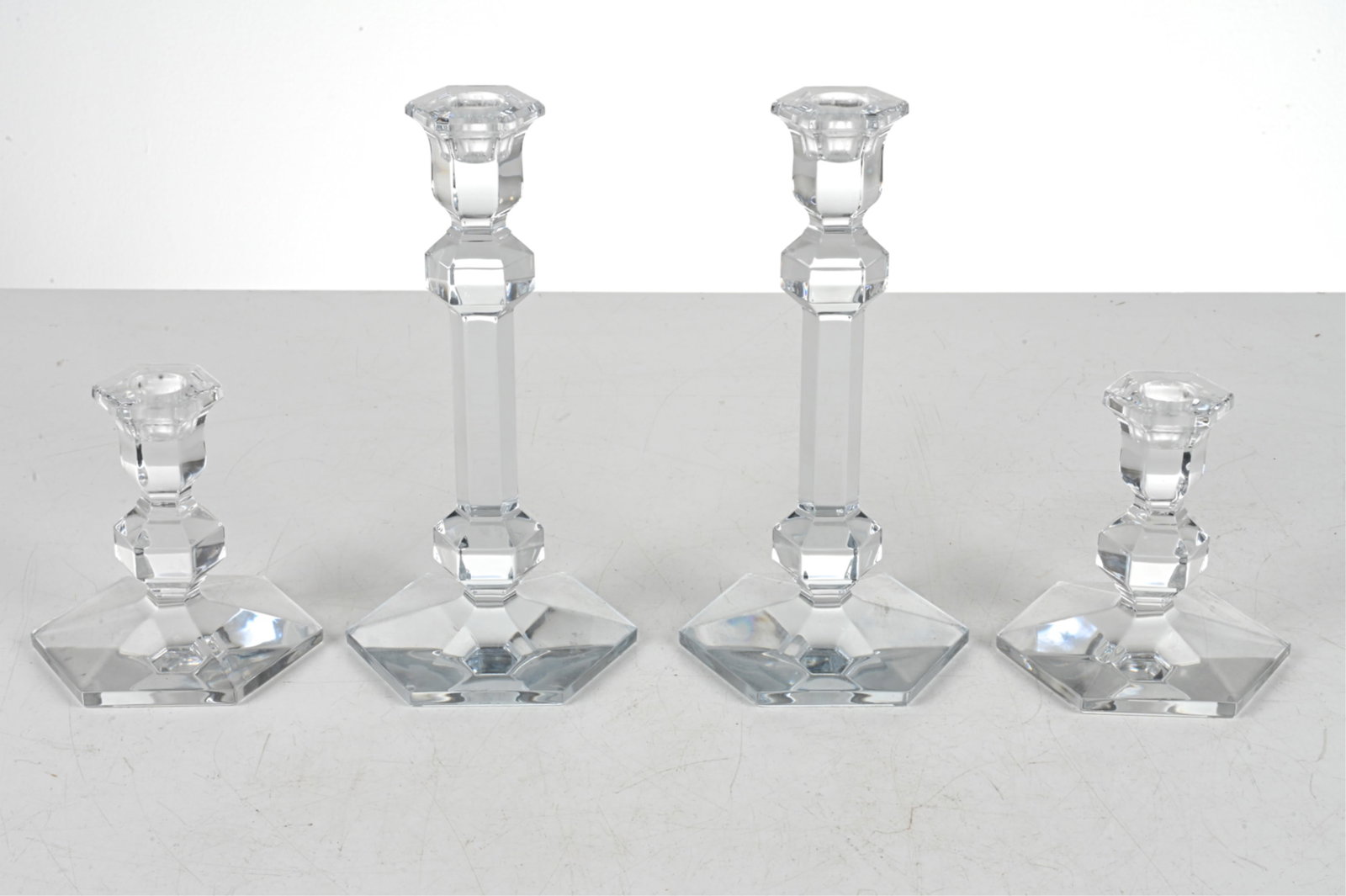 (4) VAL ST. LAMBERT CRYSTAL CANDLESTICKS (1 of 9)