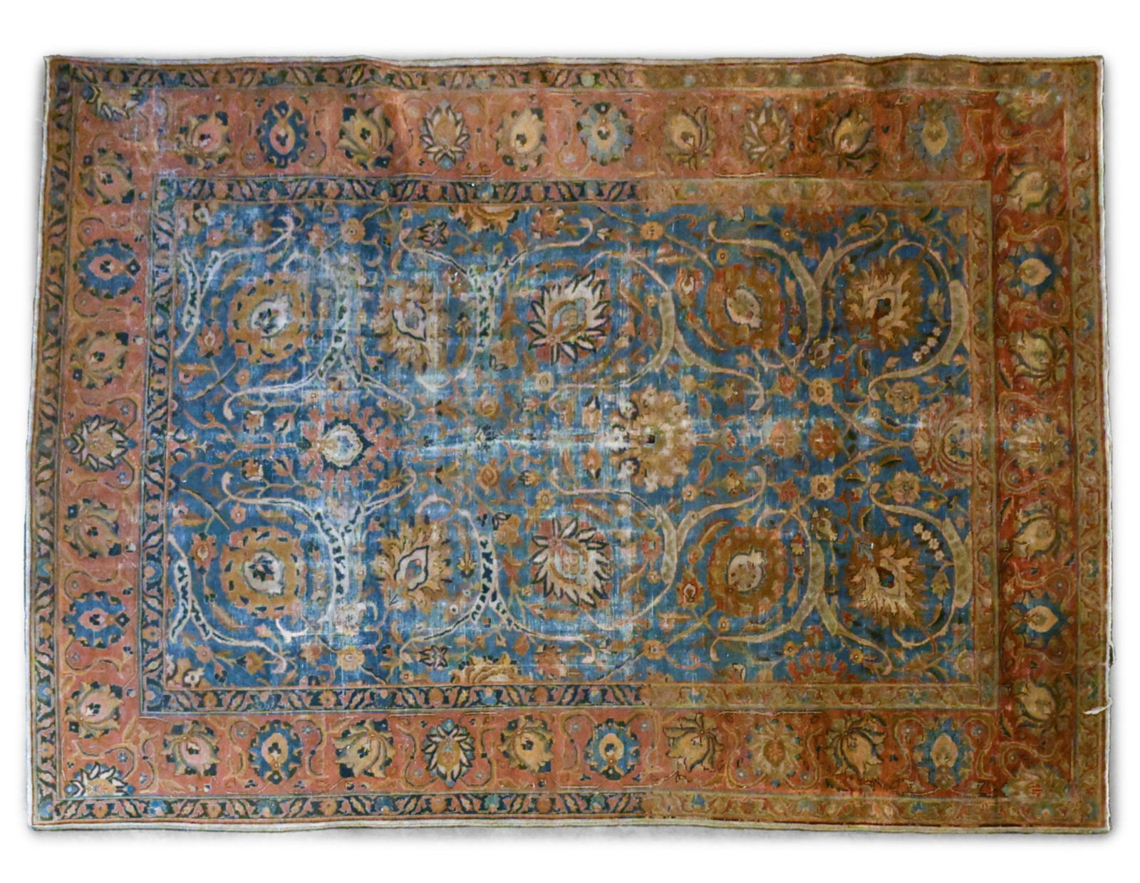 FINE PERSIAN TABRIZ AREA RUG, C. 1910 (1 of 12)