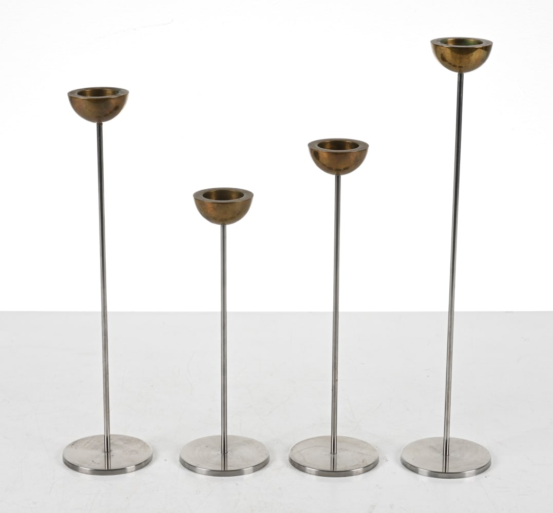 (4) PAUL STILLING DANISH MODERNIST CANDLESTICKS (1 of 9)