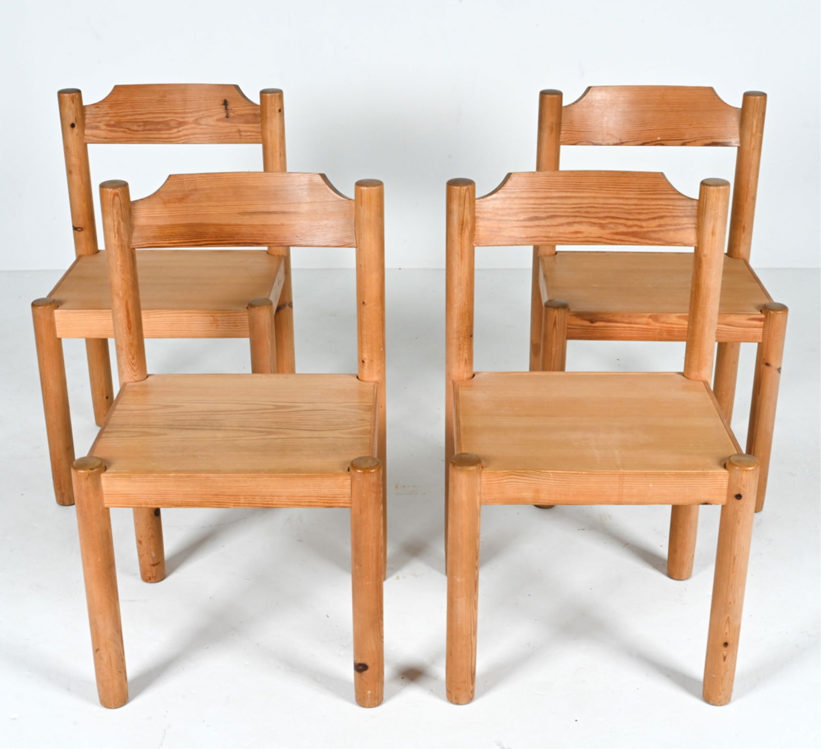 (4) DANISH MODERN PINE SIDE CHAIRS (1 of 14)