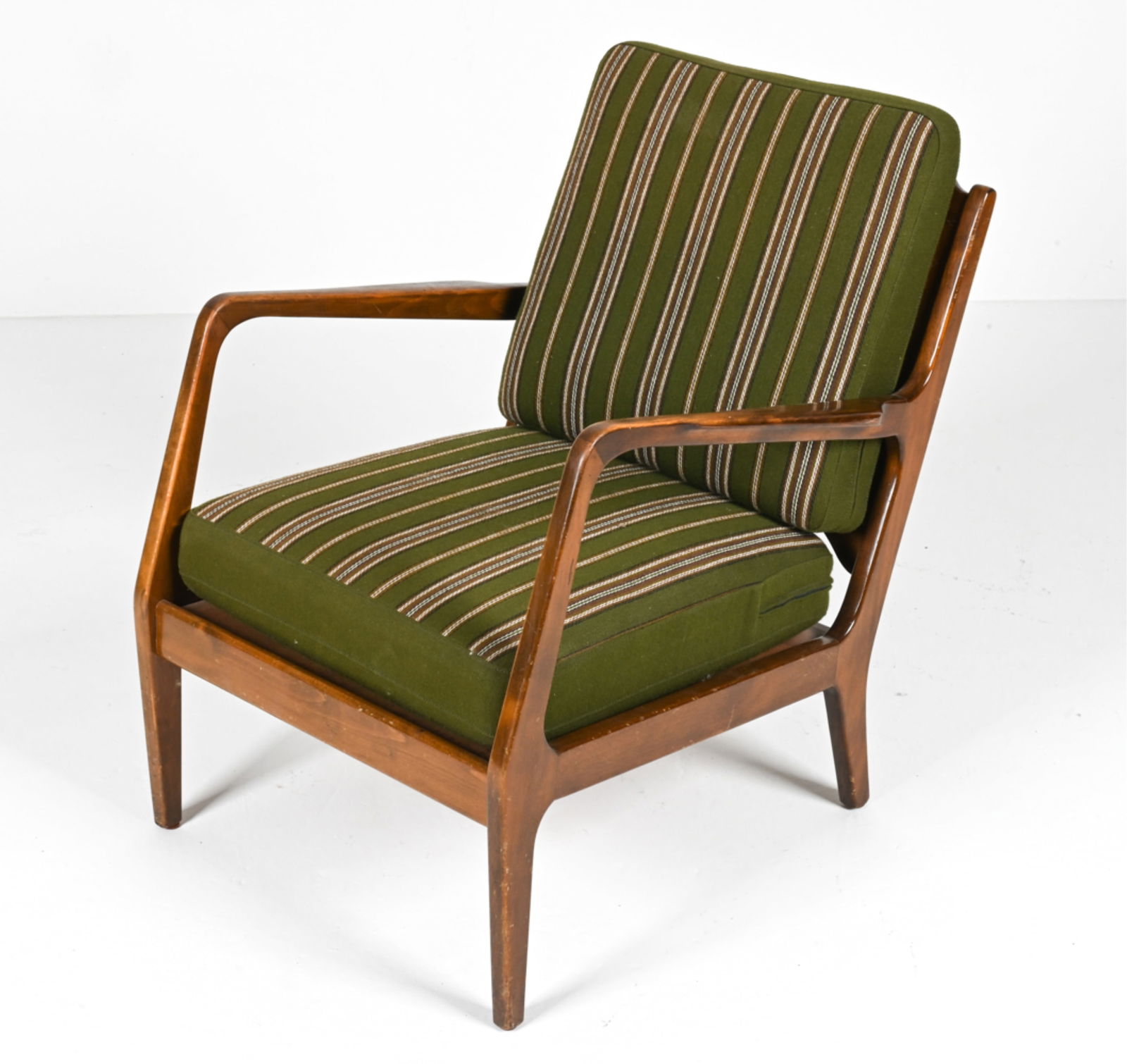 SCANDINAVIAN SCULPTED BEECH EASY CHAIR, 1950'S (1 of 20)