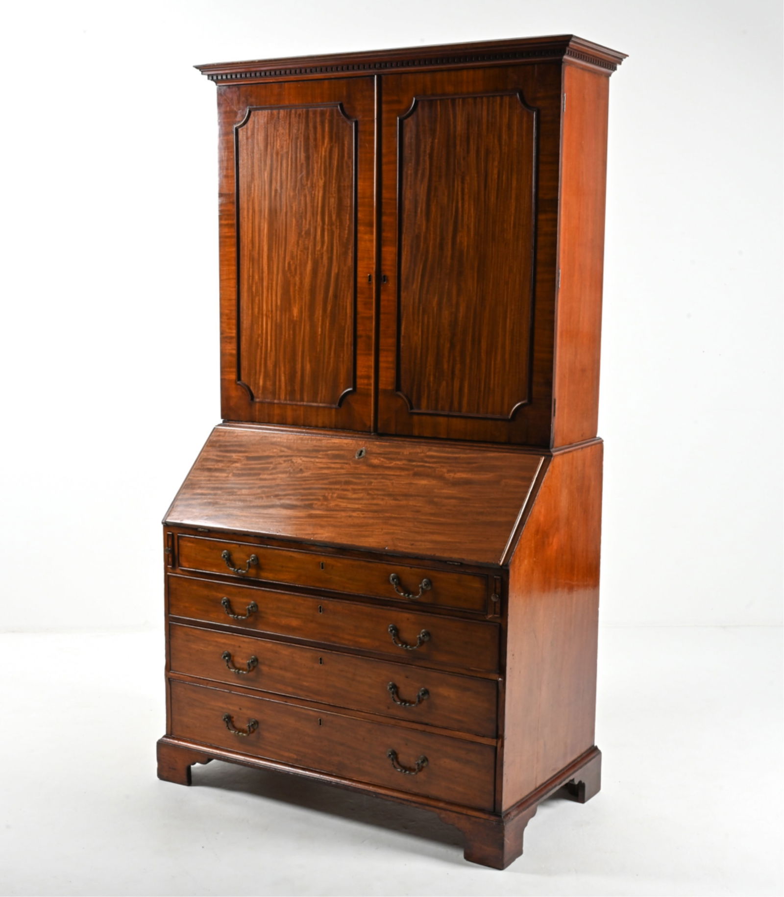 GEORGIAN MAHOGANY SECRETARY CABINET (1 of 20)