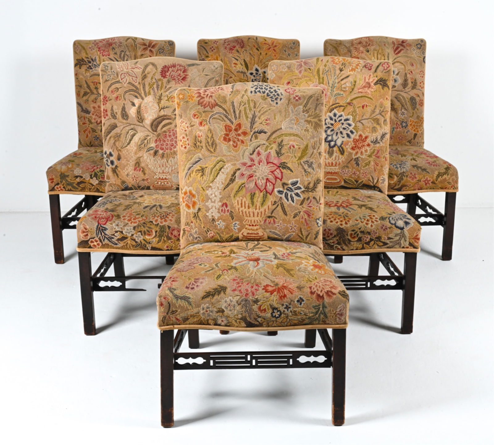 (6) 19TH C GEORGE III MAHOGANY & TAPESTRY CHAIRS (1 of 18)