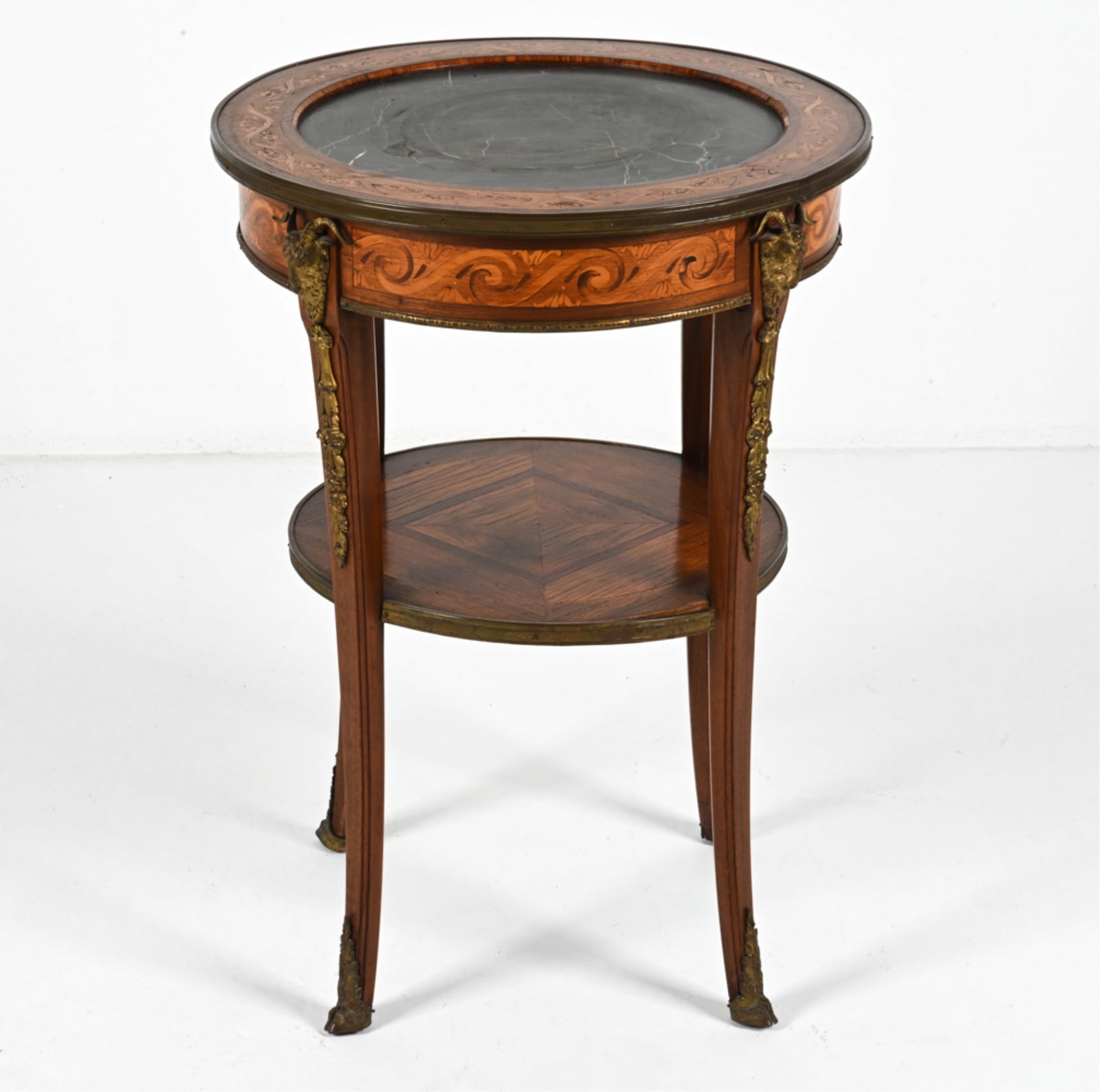 ANTIQUE FRENCH MARQUETRY & ORMOLU-MOUNTED TABLE (1 of 15)