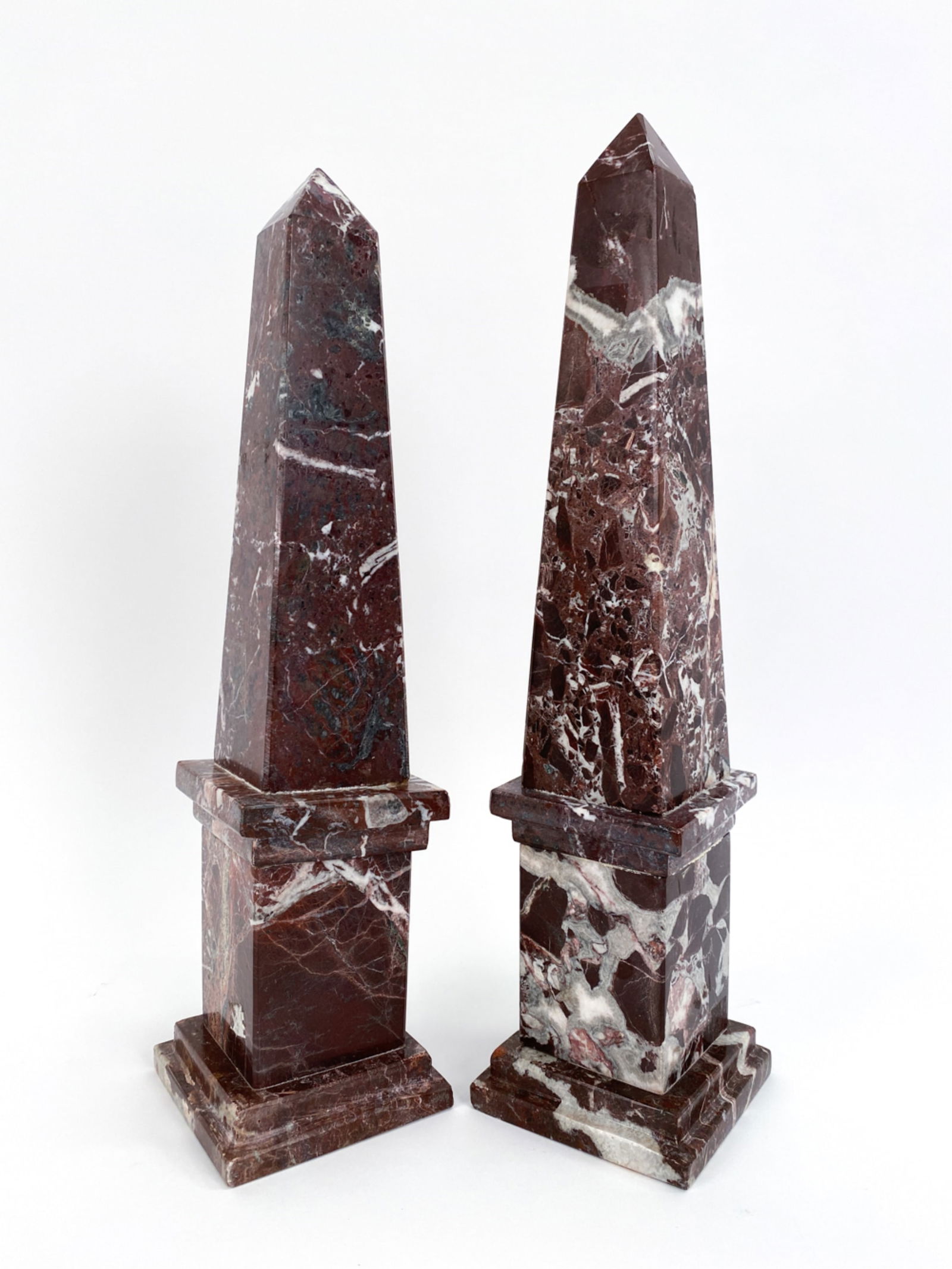 (2) ROUGE MARBLE OBELISKS (1 of 10)
