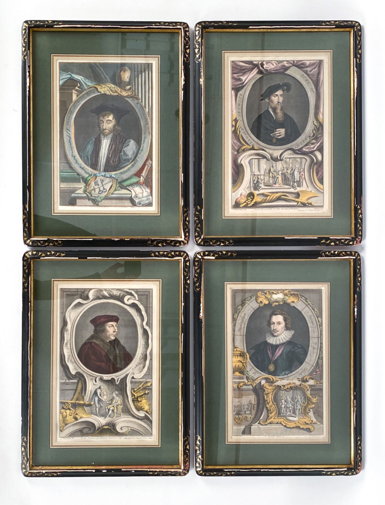 (4) 18TH C. HAND-COLORED ENGRAVINGS (1 of 18)