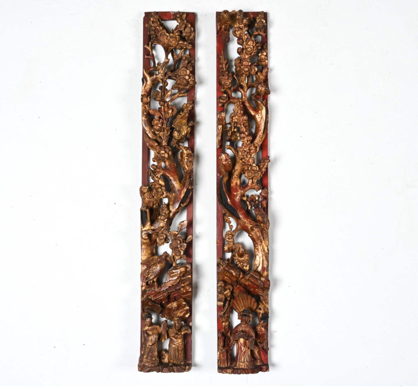 (2) CHINESE GILTWOOD NING PO TEMPLE CARVINGS (1 of 17)