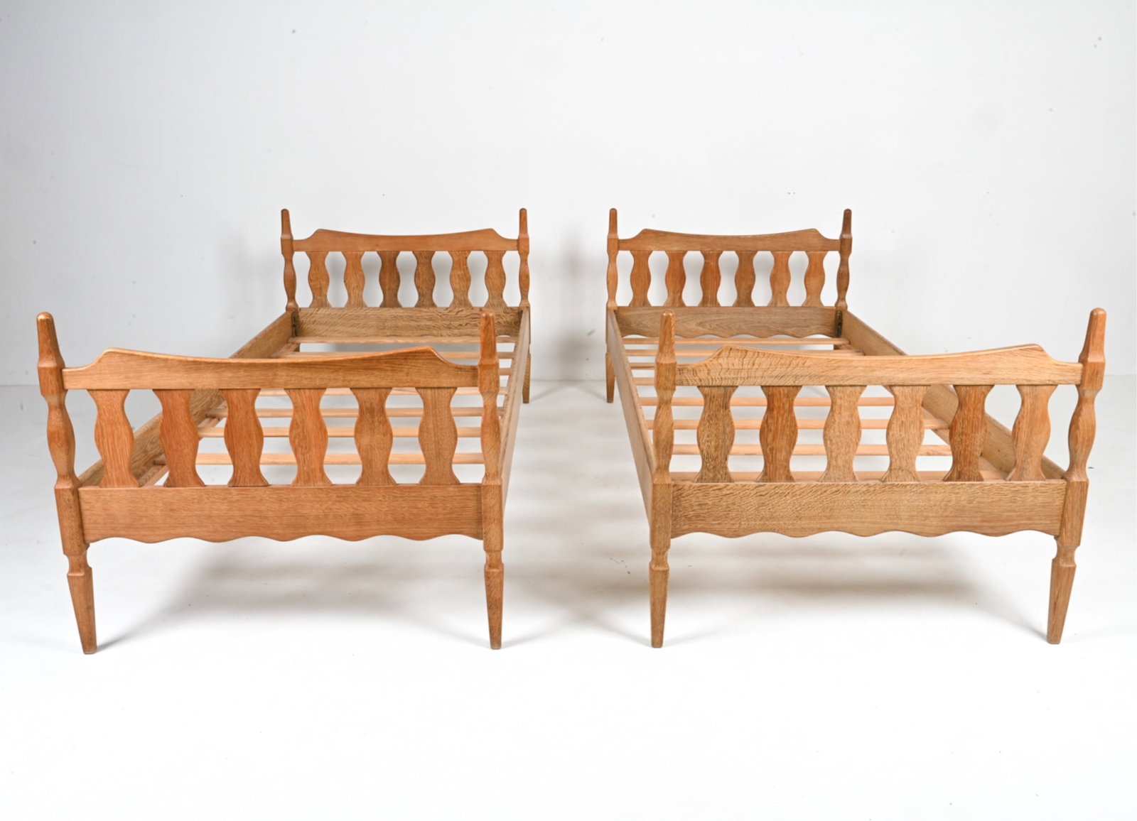 PAIR OF OAK TWIN BEDS ATTR. TO HENNING KJAERNULF (1 of 19)