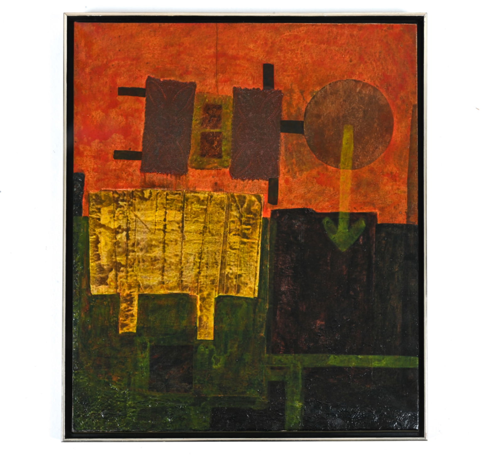 R. SLOAN ABSTRACT MIXED MEDIA COLLAGE, 1966 (1 of 7)