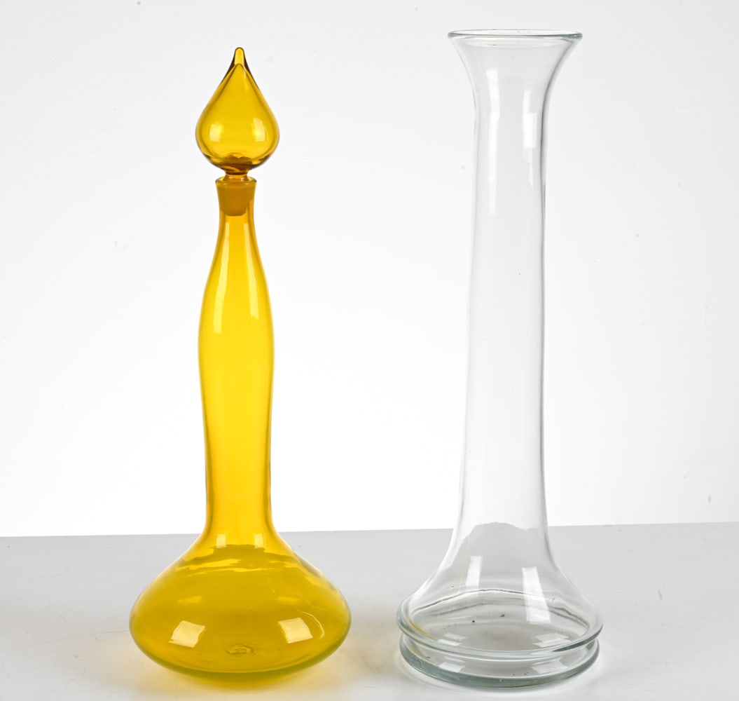 RARE BLENKO STUDIO GLASS VASE & DECANTER (1 of 15)