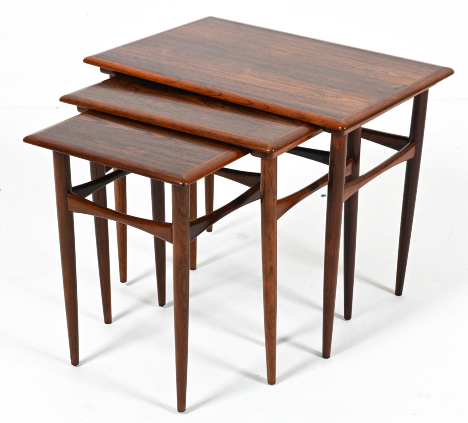 (3) ATTR. KAI KRISTIANSEN ROSEWOOD NESTING TABLES (1 of 12)