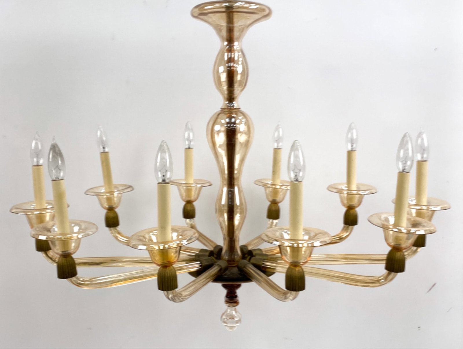 VINTAGE MURANO GLASS CHANDELIER (1 of 8)
