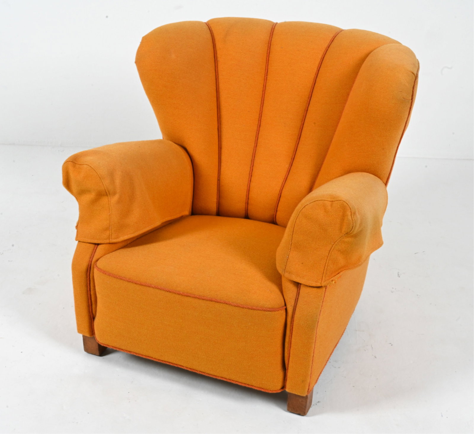 FRITZ HANSEN CHANNEL-BACK CLUB CHAIR, C. 1940'S (1 of 17)