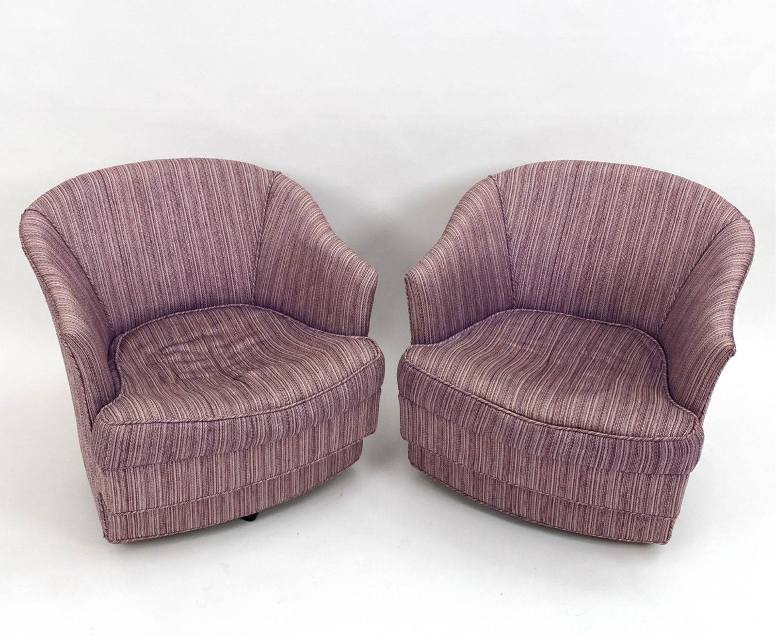 PAIR MID-CENTURY JOHN STUART SWIVEL CHAIRS (1 of 15)