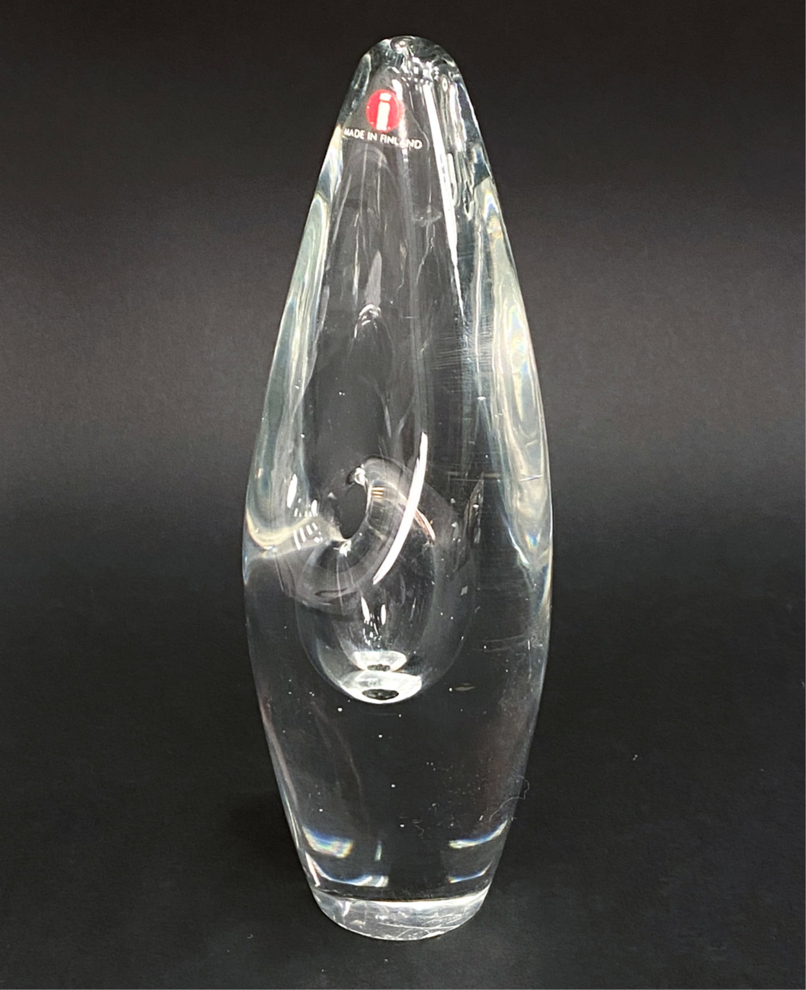 TIMO SARPANEVA SIGNED IITTALA 'ORCHID' VASE (1 of 10)