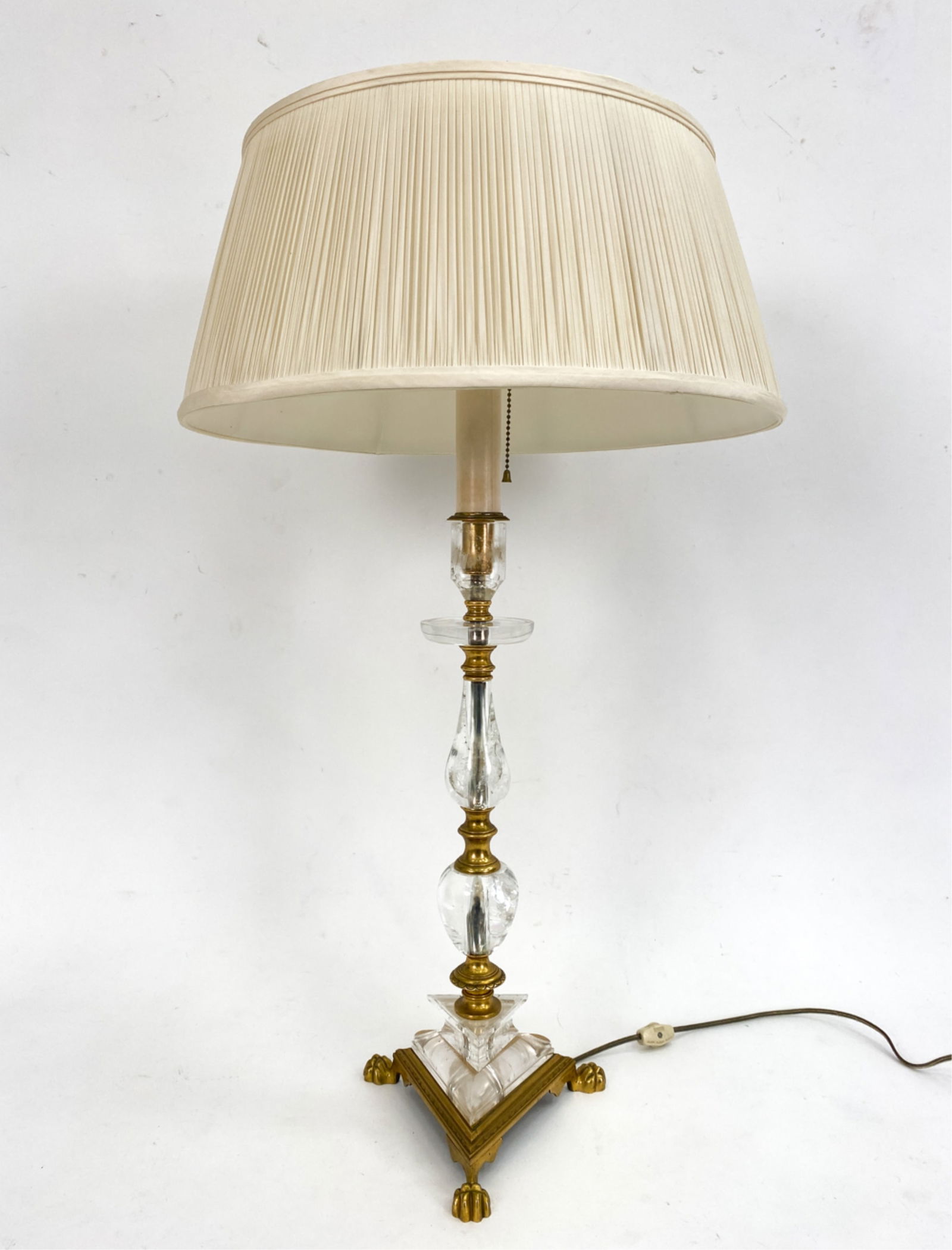 HOLLYWOOD REGENCY STYLE CRYSTAL TABLE LAMP (1 of 10)