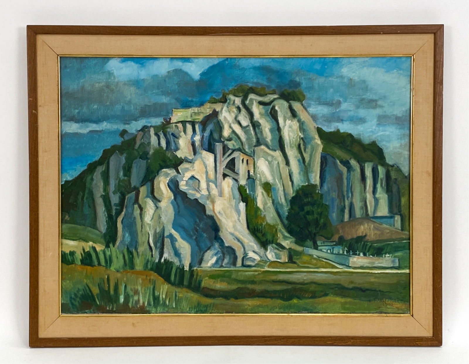 MODERNIST LANDSCAPE O/C SIGNED (1 of 8)